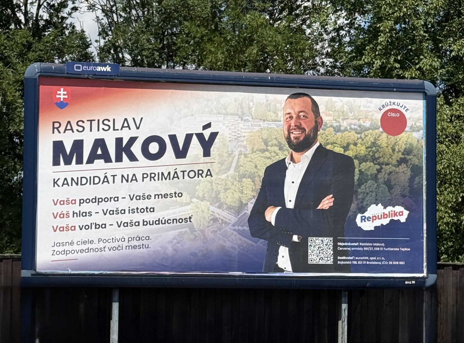 Billboard: Rastislav Makový, kandidát na primátora